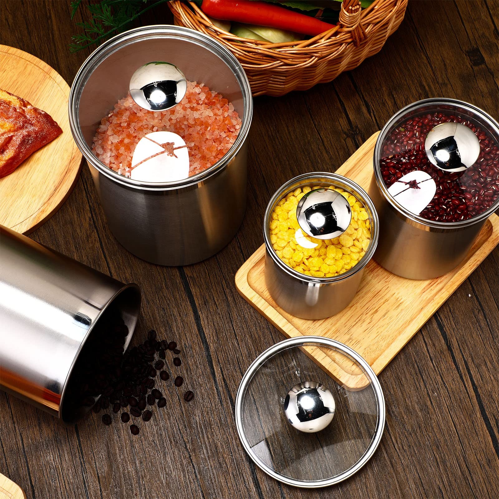 Food Storage Containers Tea Co - مراجعة Coffee Tea And Sugar Set وسعره