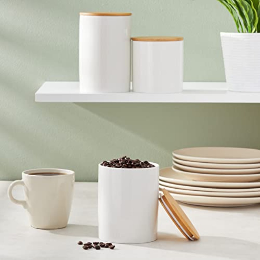 Ceramic Canisters - Coffee Can - مراجعة Coffee Tea And Sugar Set وسعره