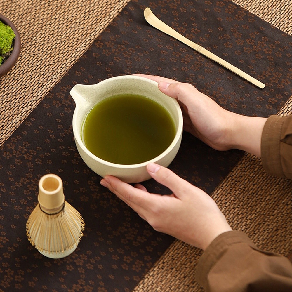4PCS Ceramic Bamboo Japanese M - مراجعة Matcha Whisk Set وسعره