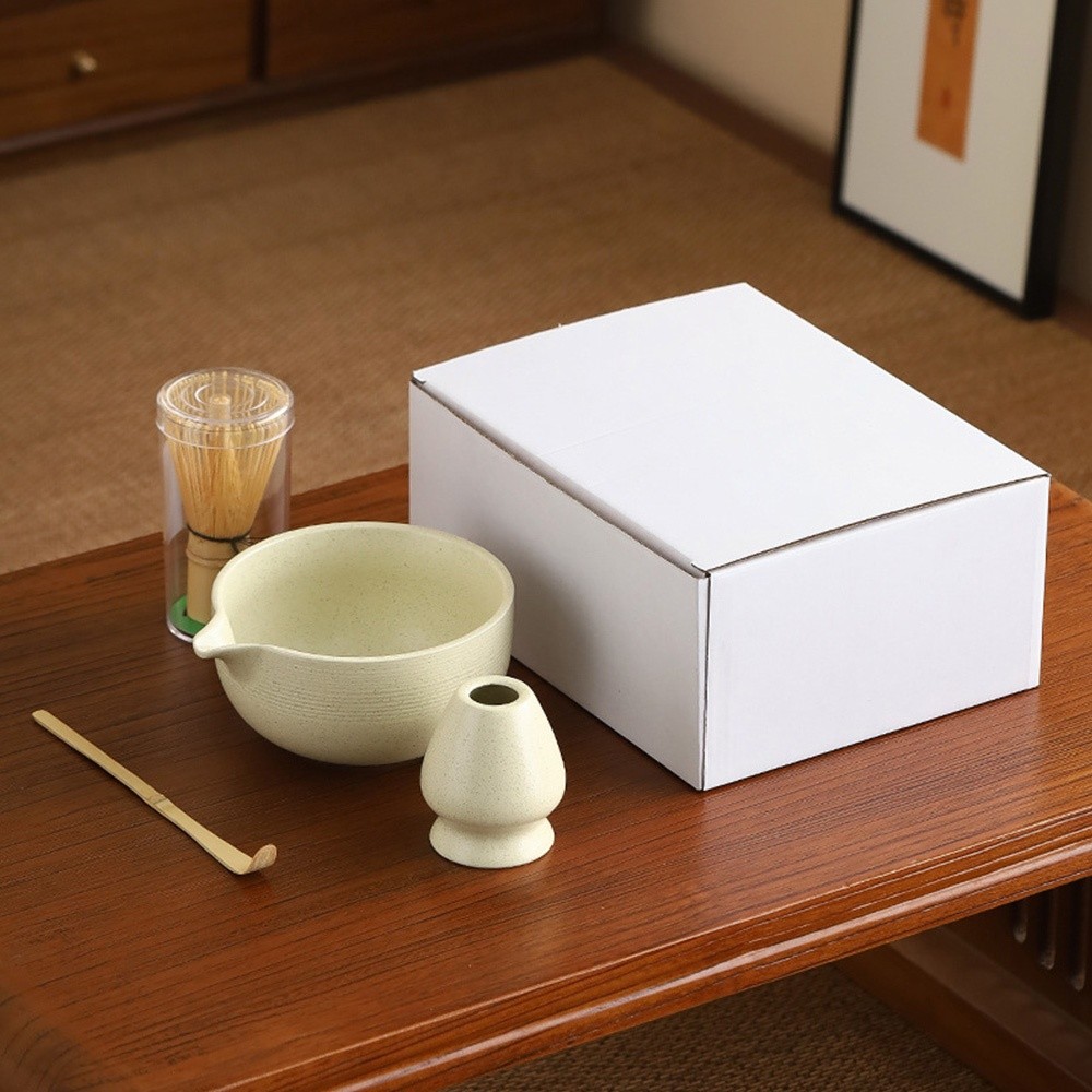 4PCS Ceramic Bamboo Japanese M - مراجعة Matcha Whisk Set وسعره