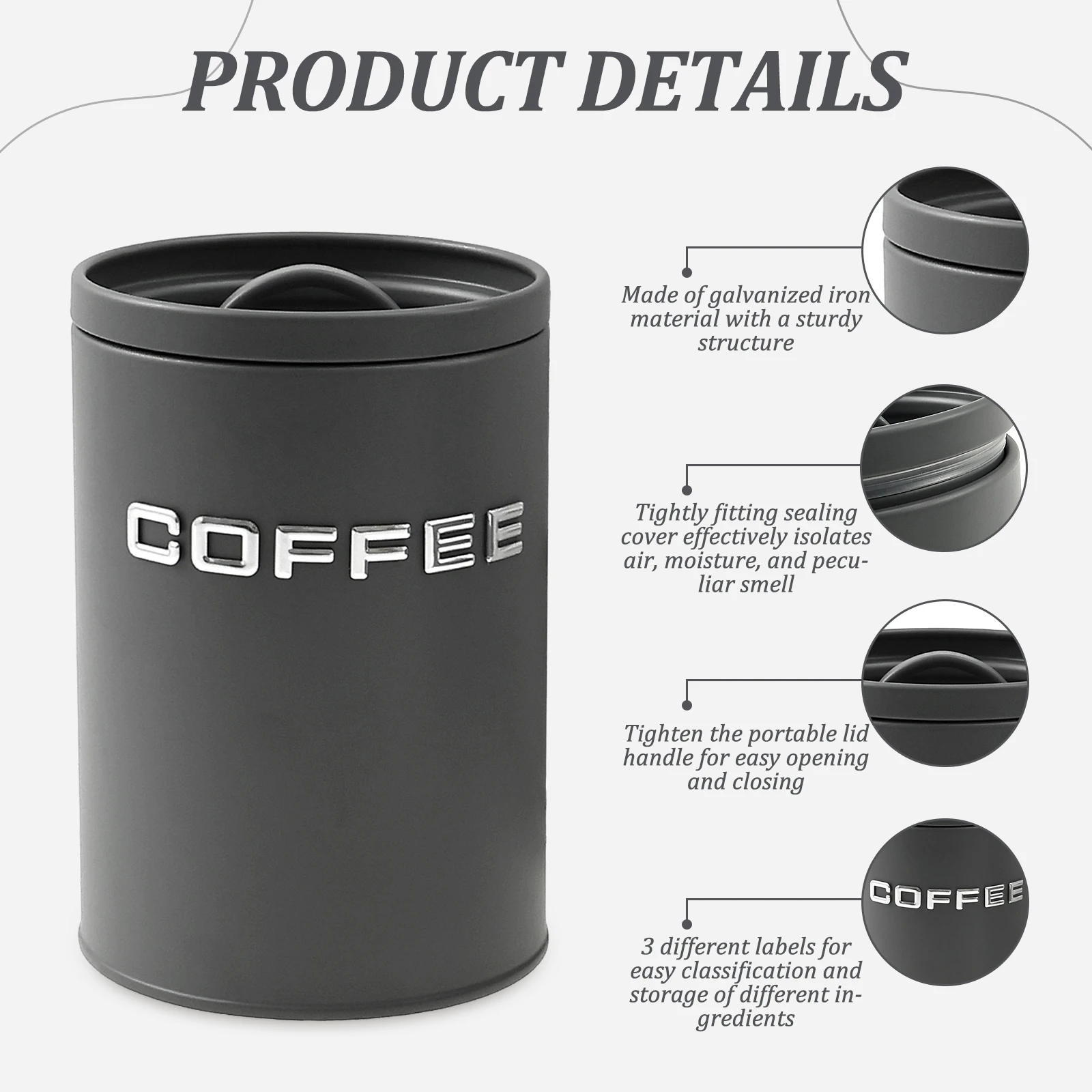 3 Pcs Tea Coffee Sugar Caniste - مراجعة Tea Coffee Sugar Container وسعره