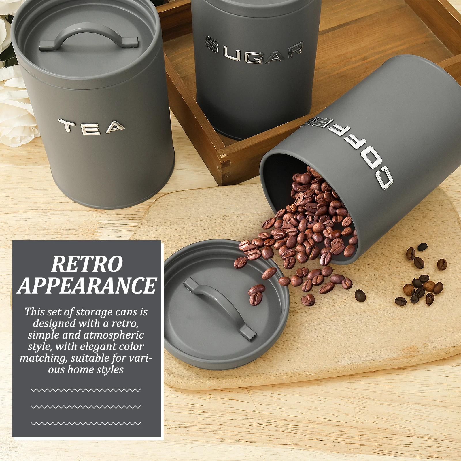 3 Pcs Tea Coffee Sugar Caniste - مراجعة Tea Coffee Sugar Container وسعره