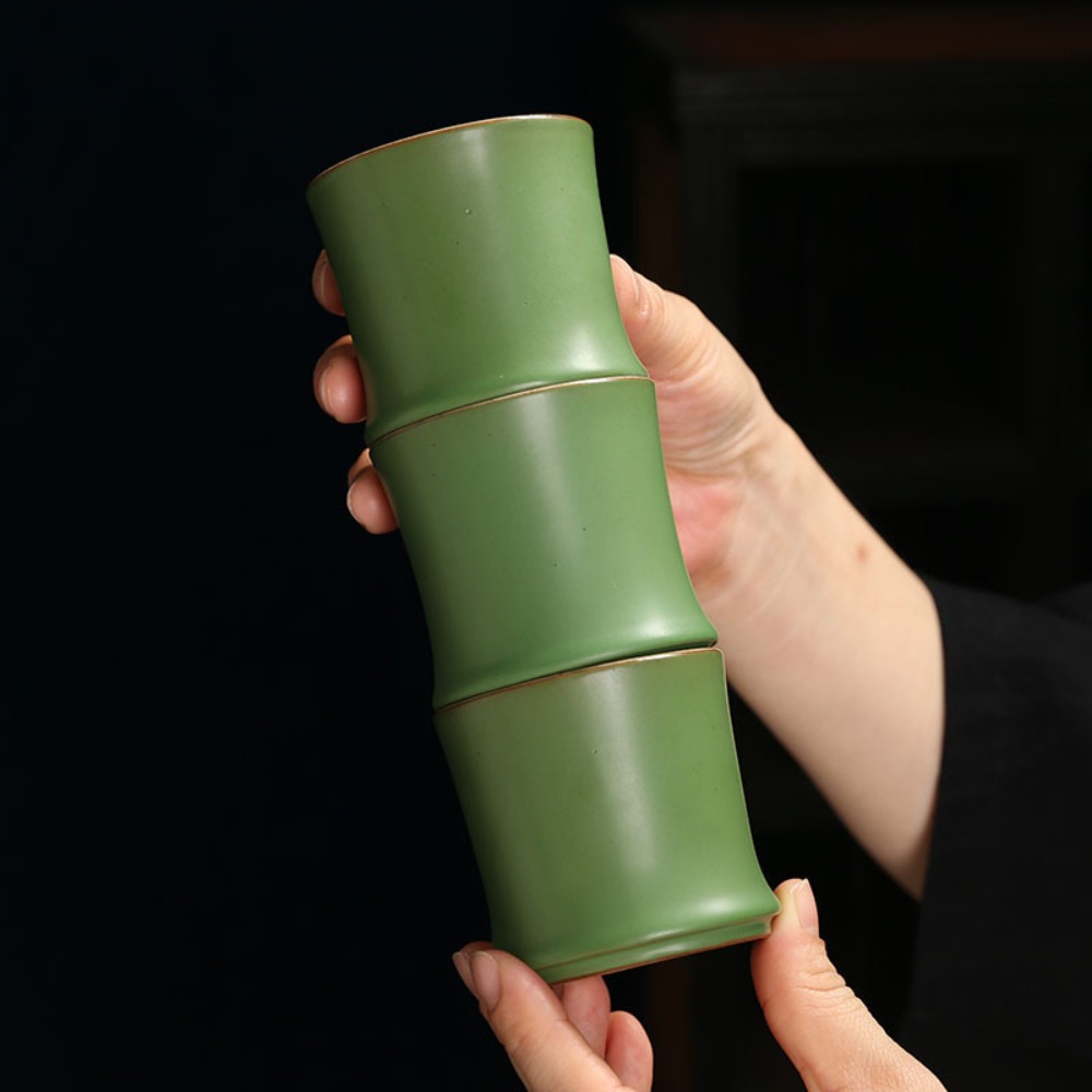 3pcs Master Cup Ceramic Bamboo - مراجعة Gongfu Tea Set وسعره