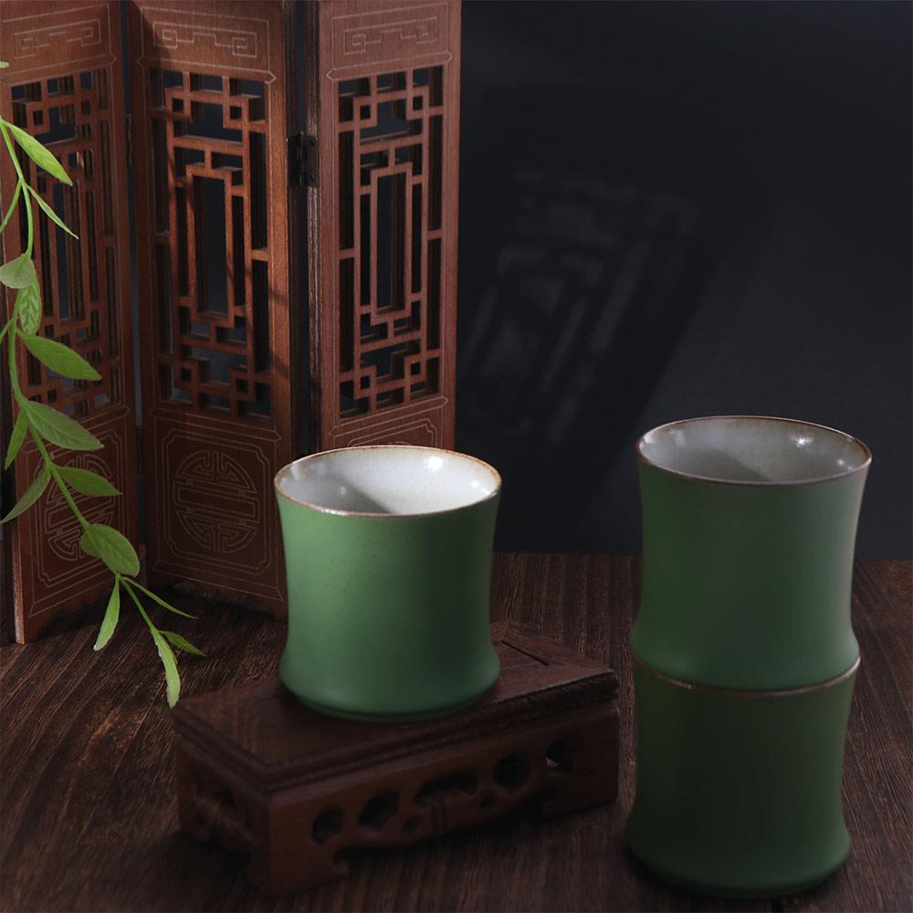 3pcs Master Cup Ceramic Bamboo - مراجعة Gongfu Tea Set وسعره