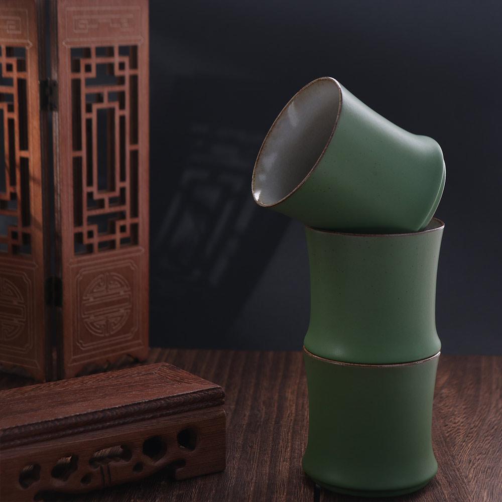 3pcs Master Cup Ceramic Bamboo - مراجعة Gongfu Tea Set وسعره