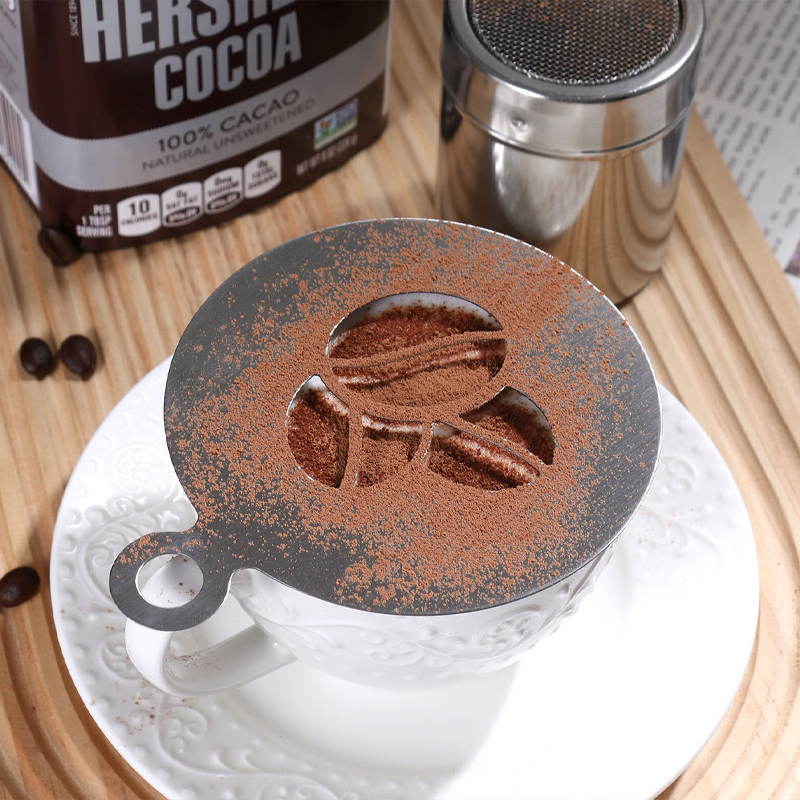 4PCS/Set  Stainless Steel Coff - مراجعة Coffee Stencil Art وسعره