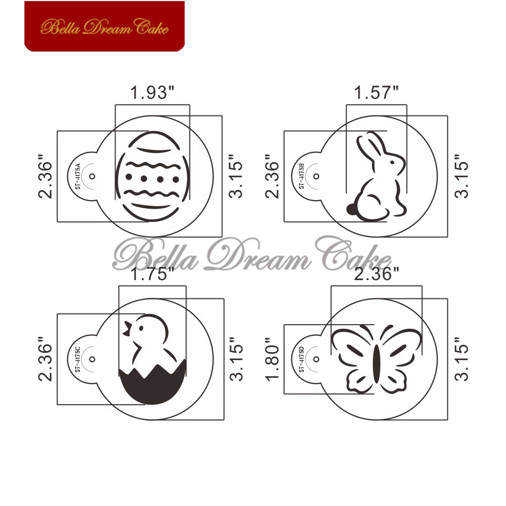 3.15” Easter Eggs Bunny Macaro - مراجعة Coffee Stencil Art وسعره