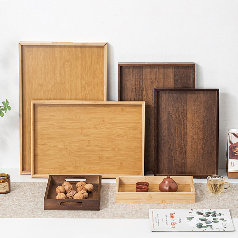 Large Size Rectangular Bamboo  - مراجعة Bamboo Tea Tray وسعره