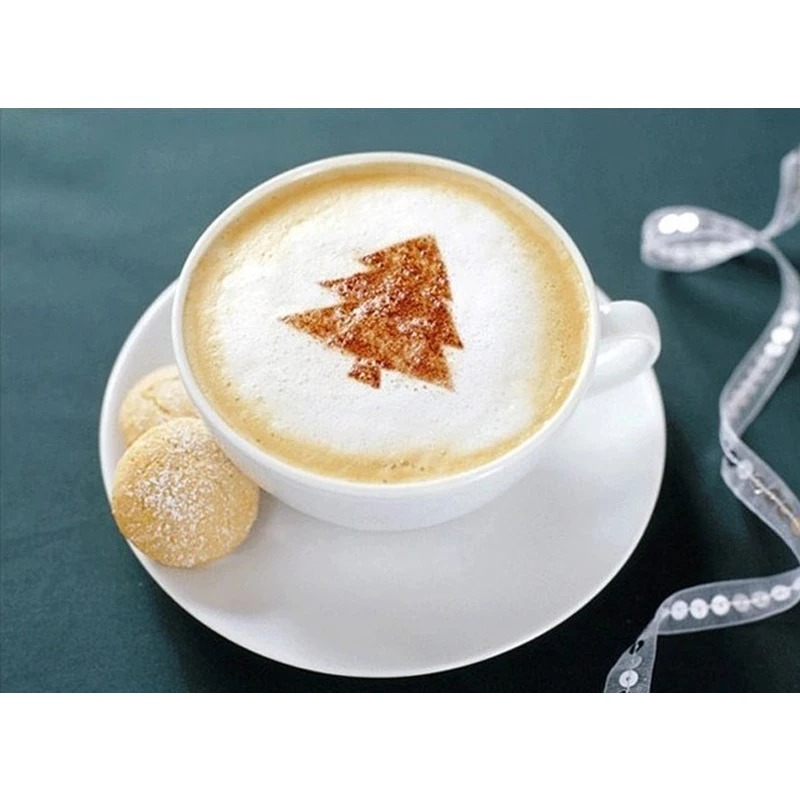 16Pcs Coffee Art Stencils Bari - مراجعة Coffee Stencil Art وسعره